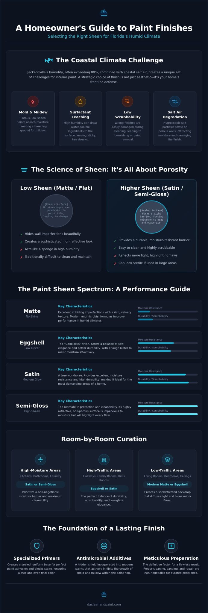 How to Choose Paint Finishes That Withstand Florida Humidity and Salt Air